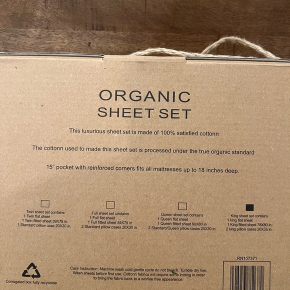 King Sheet Set in Sky Blue - Picture 3 of 3